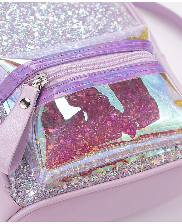Babyhug Sequined Fashion Backpack - Pink