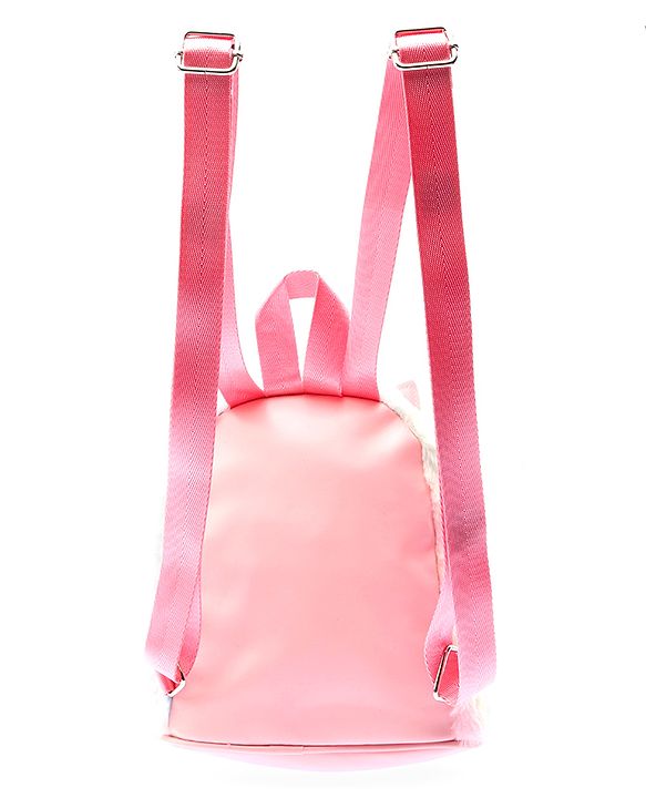 Babyhug Fashion Backpack With Kitty Face Design & Bow - Mulitcolor
