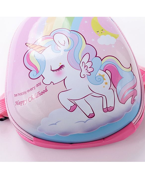 Babyhug Fashion Backpack Unicorn Print - Pink