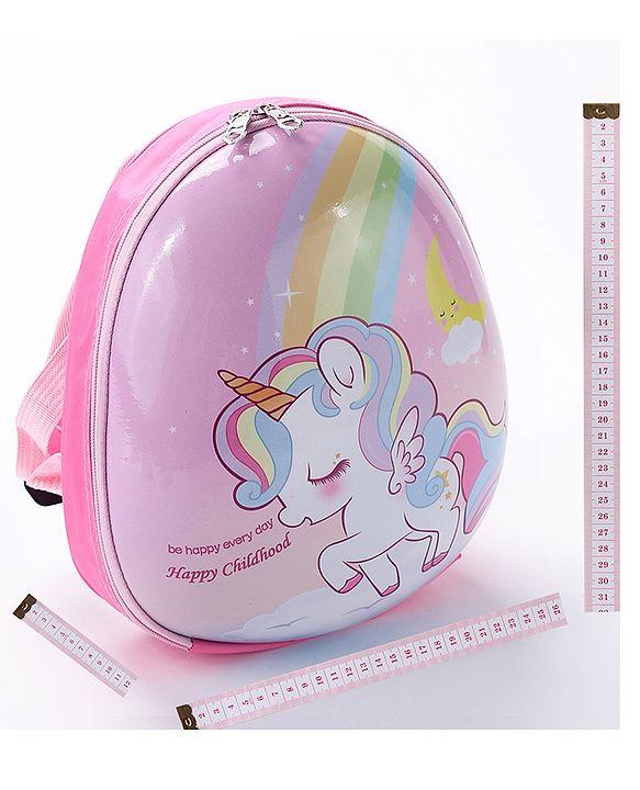 Babyhug Fashion Backpack Unicorn Print - Pink