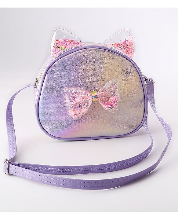 Babyhug Sling Bag with Bow - Purple