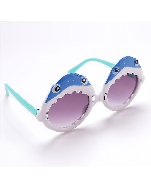 Babyhug Sunglasses Free Size Whale Design -White & Blue