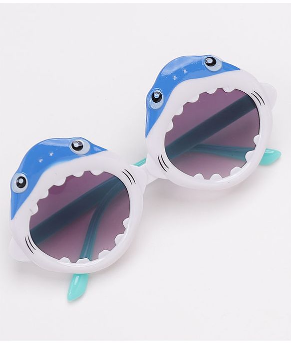 Babyhug Sunglasses Free Size Whale Design -White & Blue