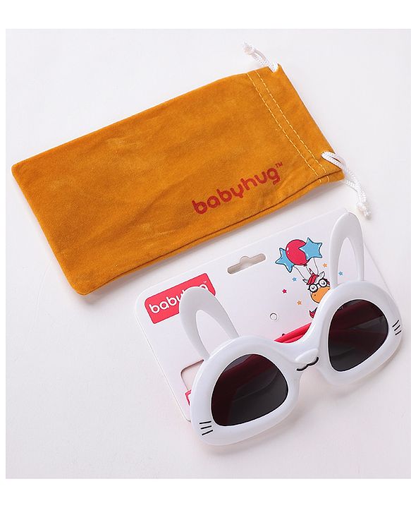 Babyhug Sunglasses with Rabbit Ear Design Free Size- White