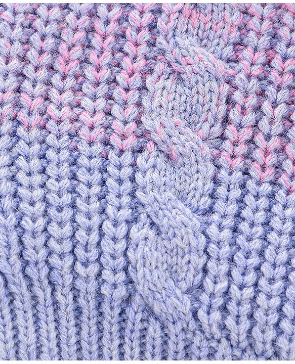 Babyhug  Full Sleeves Cable Knit Design  Pullovers - Purple