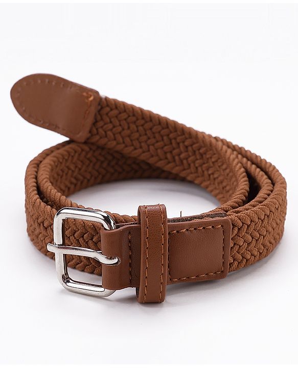 Pine Kids Free Size Braided Belt - Brown