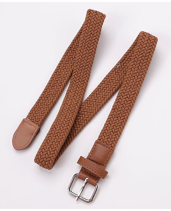 Pine Kids Free Size Braided Belt - Brown
