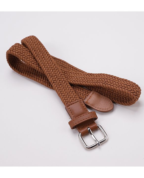 Pine Kids Free Size Braided Belt - Brown