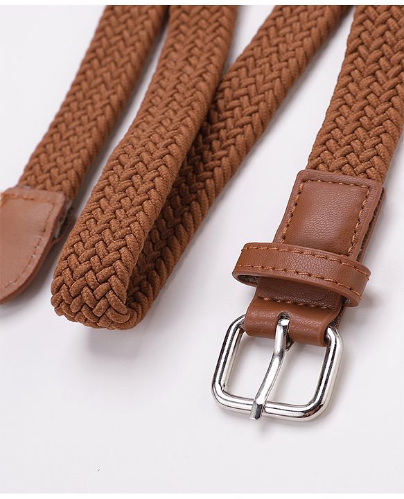 Pine Kids Free Size Braided Belt - Brown