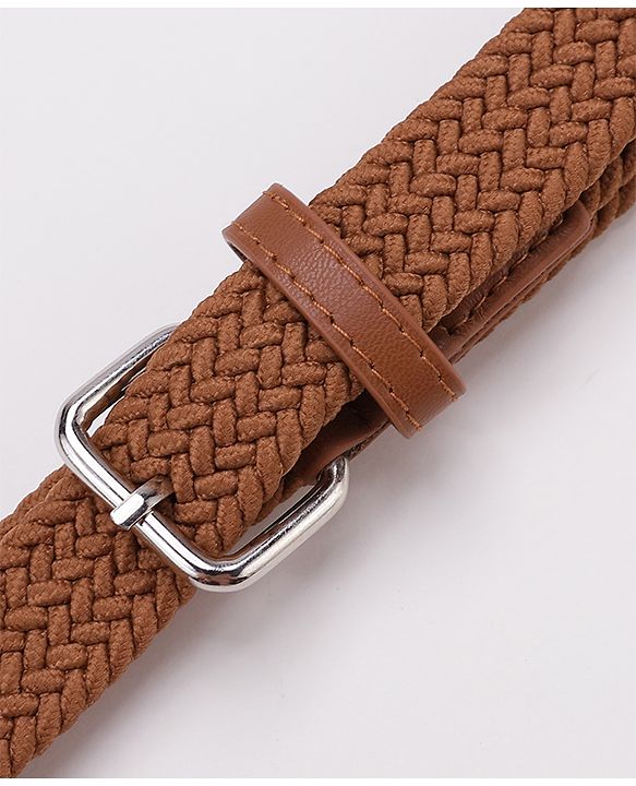 Pine Kids Free Size Braided Belt - Brown