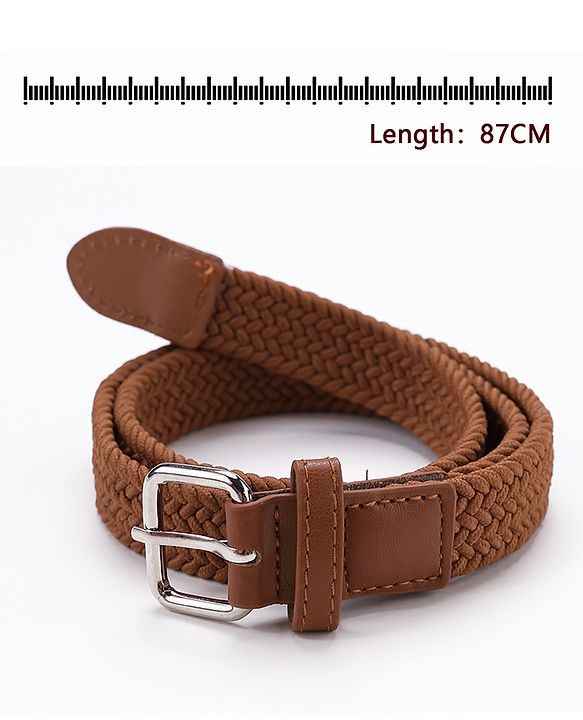 Pine Kids Free Size Braided Belt - Brown