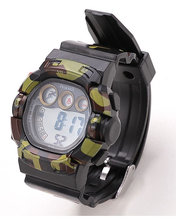 Pine Kids  Free Size Digital Watch - Black