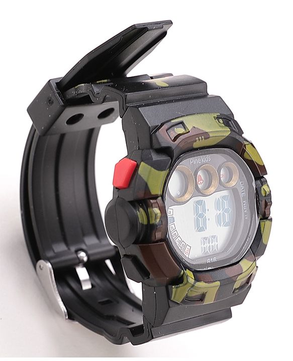 Pine Kids  Free Size Digital Watch - Black