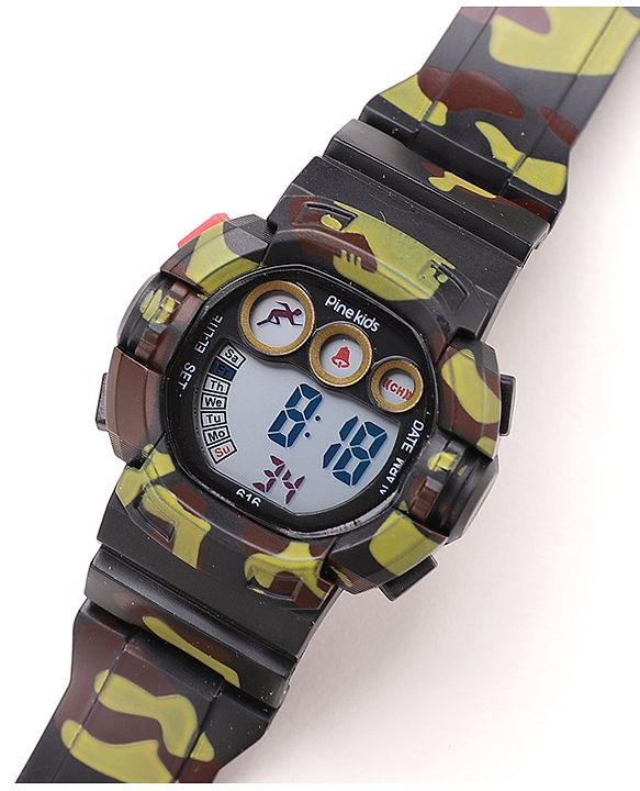 Pine Kids  Free Size Digital Watch - Black