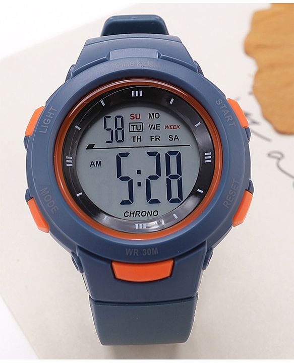 Pine Kids  Free Size Digital Watch - Navy Blue