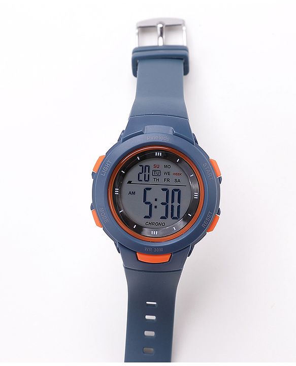 Pine Kids  Free Size Digital Watch - Navy Blue