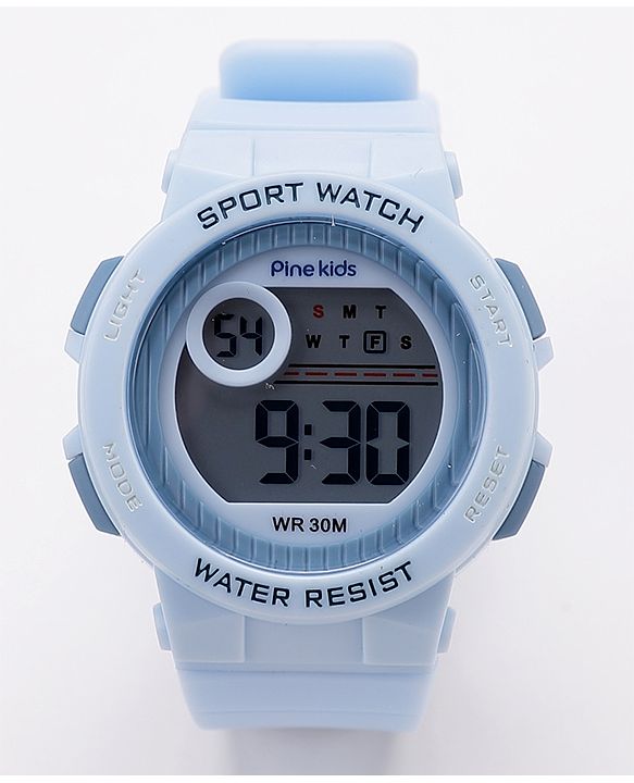 Pine Kids  Free Size Digital Watch - Light Blue