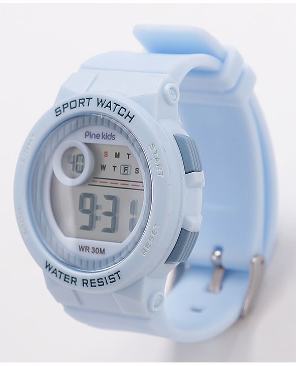 Pine Kids  Free Size Digital Watch - Light Blue