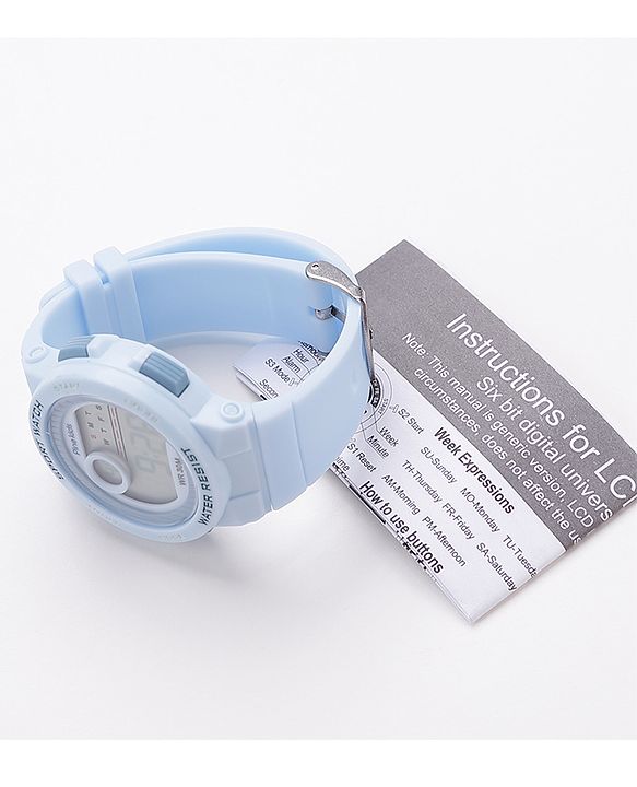 Pine Kids  Free Size Digital Watch - Light Blue