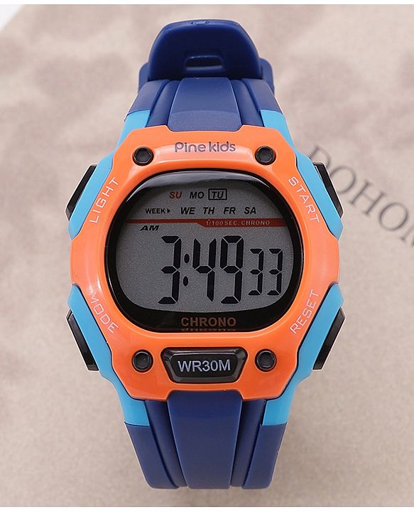 Pine Kids  Free Size Digital Watch - Navy Blue