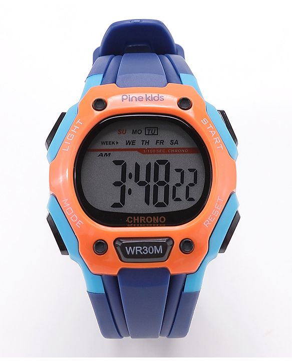 Pine Kids  Free Size Digital Watch - Navy Blue