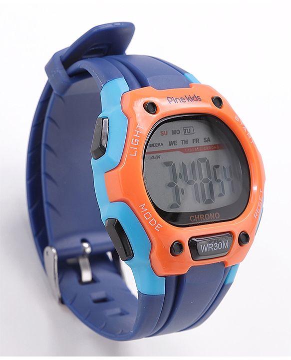 Pine Kids  Free Size Digital Watch - Navy Blue