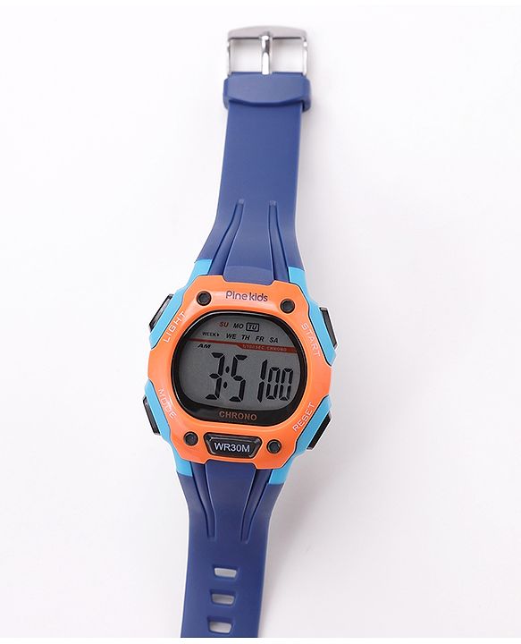 Pine Kids  Free Size Digital Watch - Navy Blue