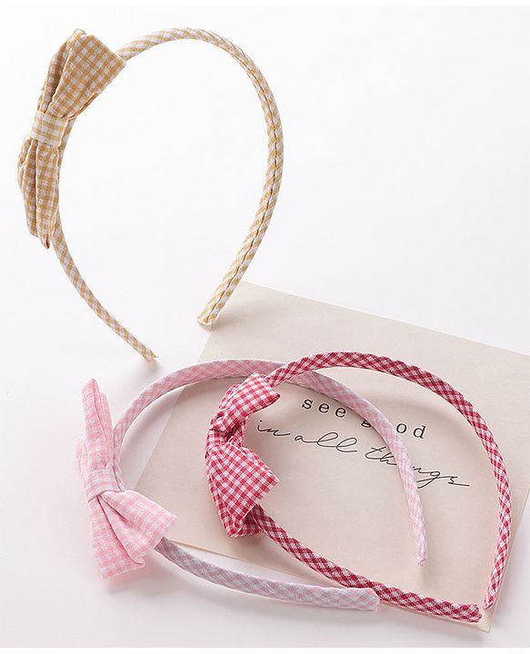 Babyhug Free Size Hair Bands Pack of 3 - Pink