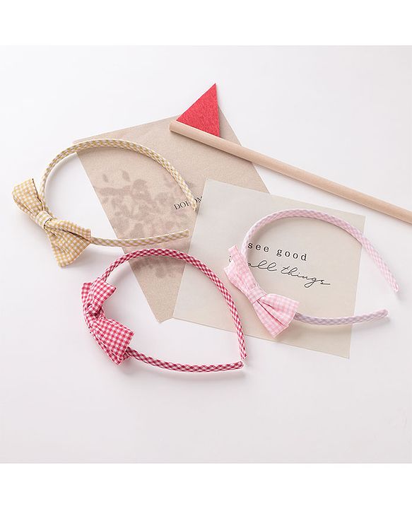 Babyhug Free Size Hair Bands Pack of 3 - Pink