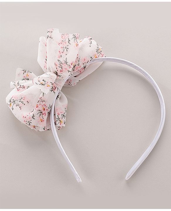 Babyhug Free Size Hair Bands with Bow Applique Pack of 2 -Black & White