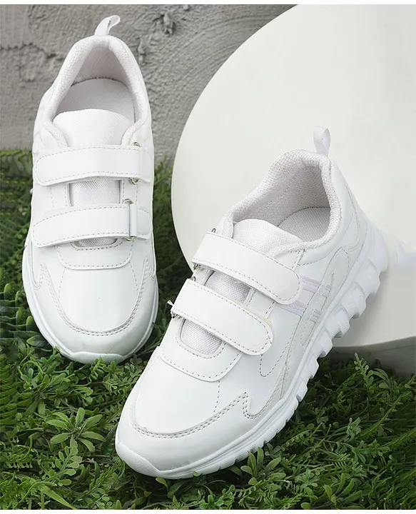 White velcro cheap school shoes