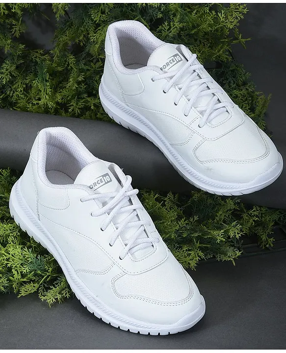 Skechers white hot sale school shoes