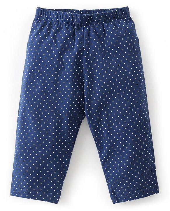 Babyhug Cotton Three Fourth Lycra Leggings Floral Print Pack of 3 - Pink Red & Blue