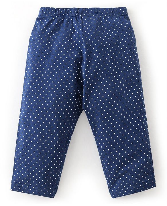 Babyhug Cotton Three Fourth Lycra Leggings Floral Print Pack of 3 - Pink Red & Blue