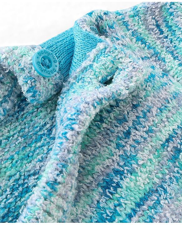 Babyhug Knitted Full Sleeves Sweater with Text Print - Blue