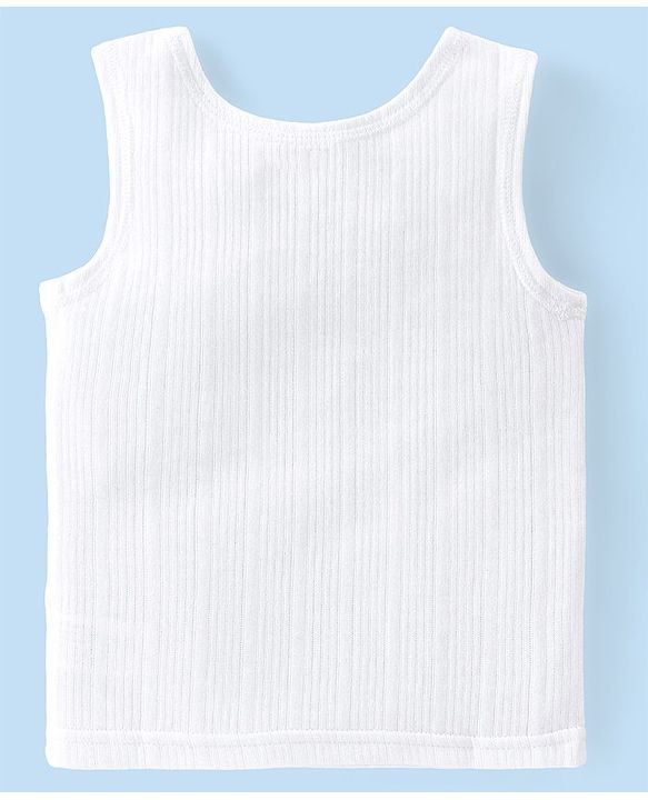 Babyhug Cotton Full Sleeves Solid Color Vest Pullover & Bottom Thermal Wear Combo Pack Of 3 -Off White