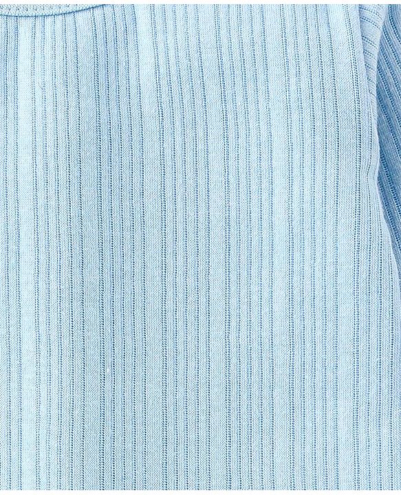 Babyhug Full Sleeves Thermal Wear Pullover Vest & Pant Set - Blue