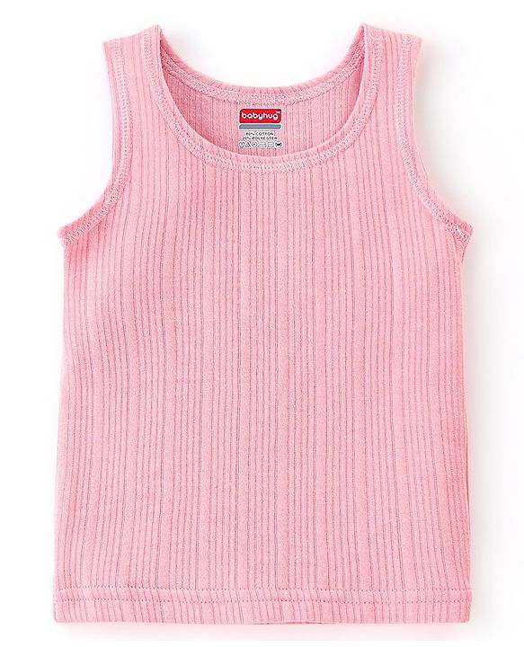 Babyhug Full Sleeves Thermal Wear Pullover Vest & Pant Set Pack Of 3 - Pink