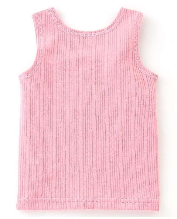 Babyhug Full Sleeves Thermal Wear Pullover Vest & Pant Set Pack Of 3 - Pink