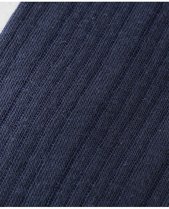 Babyhug Full Sleeves Solid Thermal Vest & Pajama Set - Dark Navy