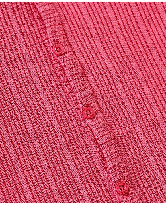 Babyhug Full Sleeves Solid Color Thermal Inner Wear Set - Coral