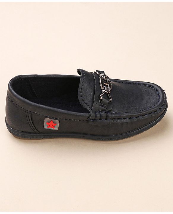 Cute Walk by Babyhug Slip On Solid Formal & Partywear Shoes with Chain Applique - Royal Blue