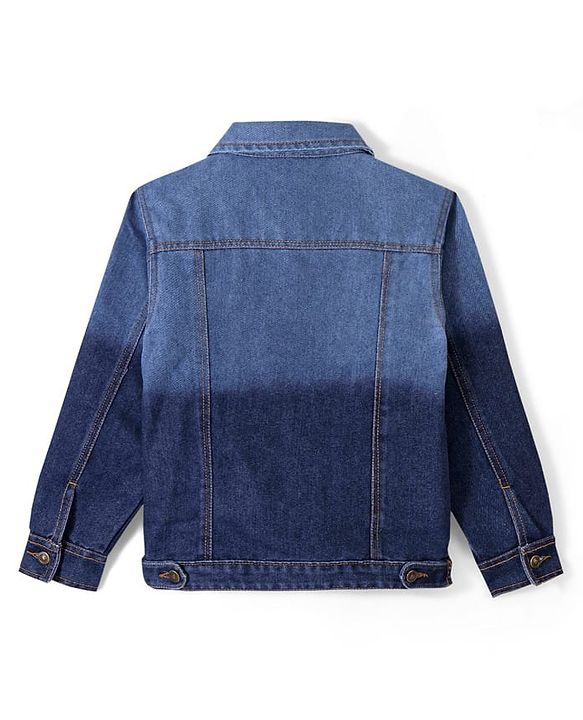 Pine Kids Full Sleeves Dip Dyed Denim Jackets - Blue