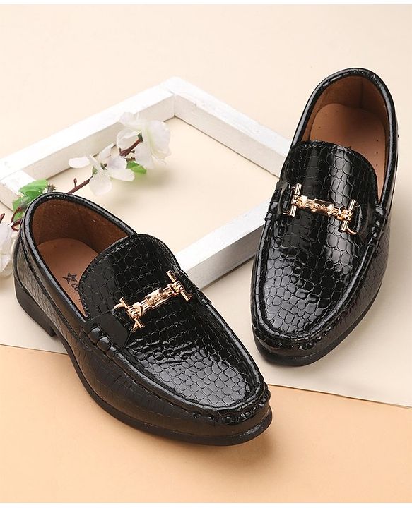 Cute Walk by Babyhug Slip On Formal & Partywear Shoes with Applique - Black