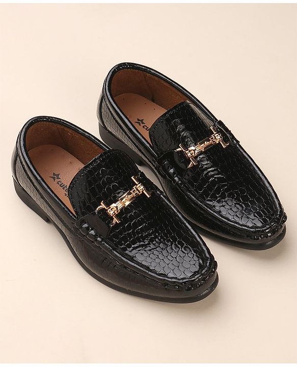 Cute Walk by Babyhug Slip On Formal & Partywear Shoes with Applique - Black