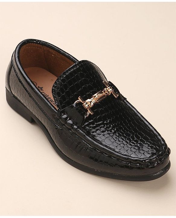 Cute Walk by Babyhug Slip On Formal & Partywear Shoes with Applique - Black