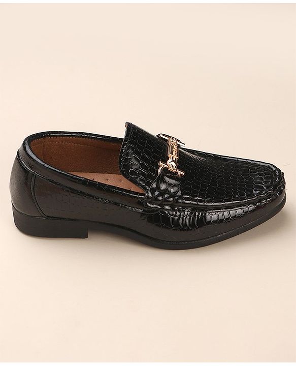 Cute Walk by Babyhug Slip On Formal & Partywear Shoes with Applique - Black