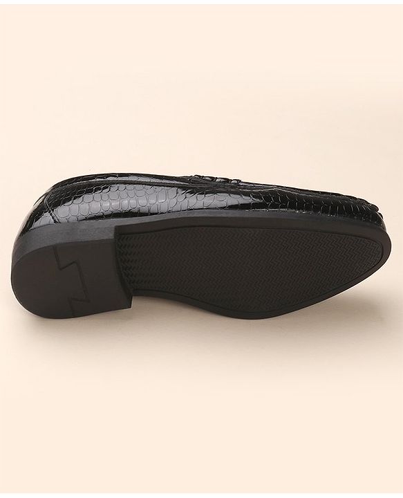 Cute Walk by Babyhug Slip On Formal & Partywear Shoes with Applique - Black