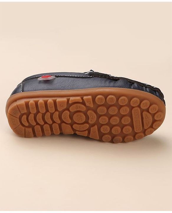 Cute Walk by Babyhug Formal & Partywear Slip On Shoes with Applique - Navy Blue