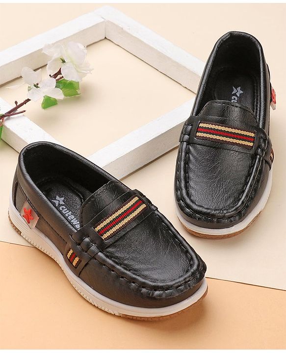 Cute Walk by Babyhug Formal & Partywear Slip On Shoes - Black